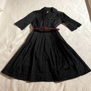 Black and White Retro Swing Dress